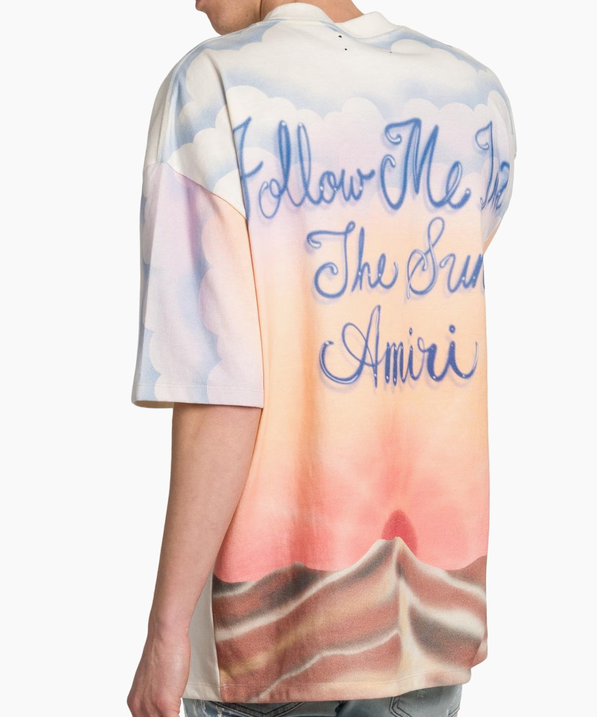 Amiri Follow Me Cotton Oversized Crewneck T-Shirt